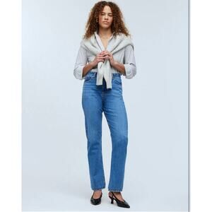 MADEWELL Blue Grenhart Wash The '90s Straight Jean NWT Size W 33TL